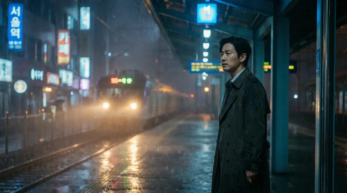 韩国伦理电影经典场景 - 雨夜车站，韩国伦理 馆藏影像